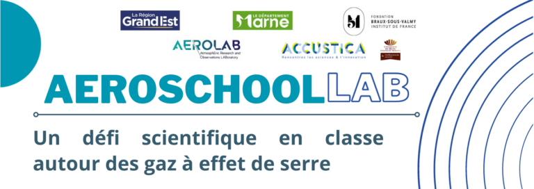 bandeau présentation du projet aéroschoollab avec les logos des différents partenaires et structures participants au projet